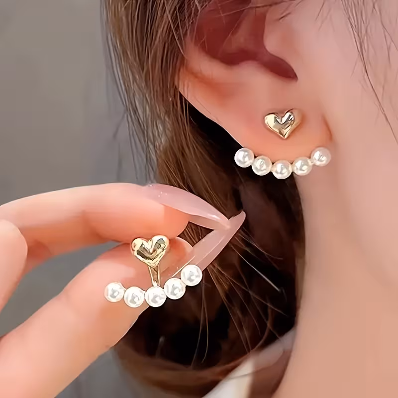 Pendientes de estilo vintage elegante chapados en oro de 18 k